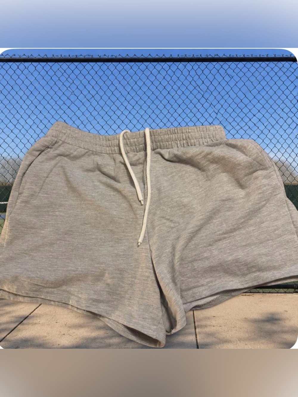 Women’s Casual Drawstring Shorts - Light Gray